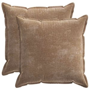 vidaXL Kissenbezug 2 pcs HOUTEN Braun 80 x 80 cm Chenille-Stoff