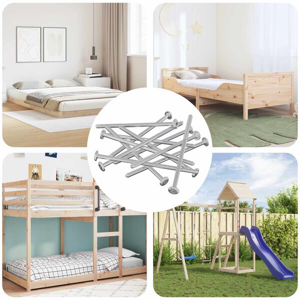 vidaXL Schraube 12 pcs Silber M6 x 120 mm Stahl