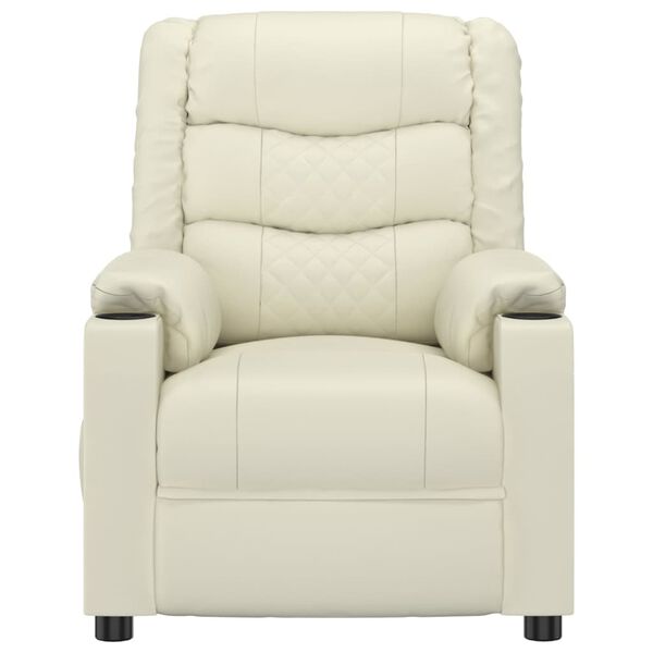 vidaXL Massagesessel Creme Kunstleder