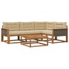 vidaXL Outdoor-Sofagarnitur mit Kissen 5 pcs Natur und Beige