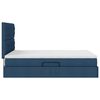 vidaXL Bett mit Stauraum und LED mit LED Blau 140 x 200 cm Polyester