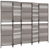 vidaXL Paravent 5-tlg. Braun Poly Rattan