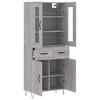 vidaXL Highboard Grau Sonoma 69,5x34x180 cm Holzwerkstoff