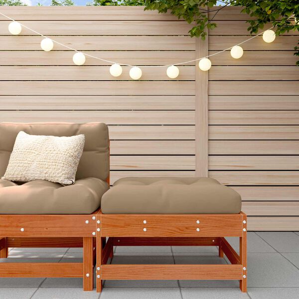 vidaXL Gartenfu&szlig;st&uuml;tze Massives Kiefernholz Wachsbraun