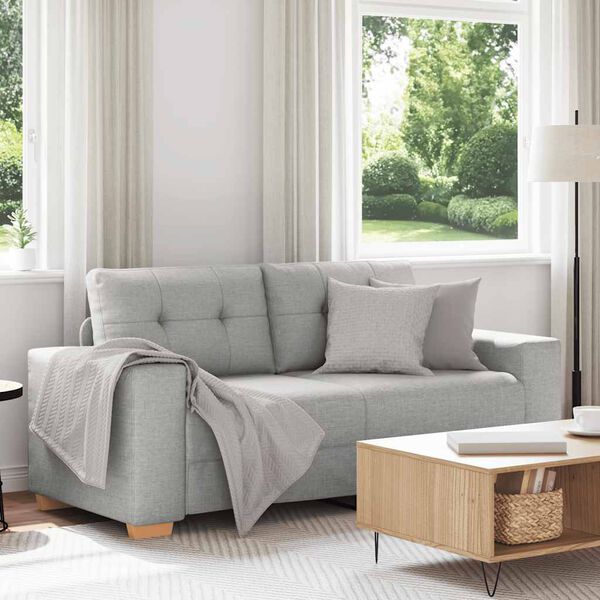 vidaXL Loveseat-Sofa Wolkengrau 140 cm Stoff