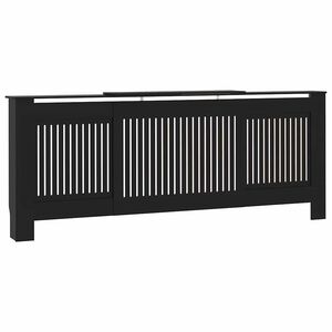 vidaXL Holzwerkstoff Heizk&ouml;rperverkleidung Schwarz 205 cm