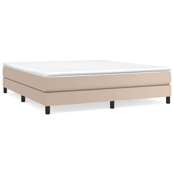 vidaXL Boxspringbett Matratze Cappuccino-Braun 160x200 cm Kunstleder