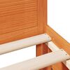 vidaXL Massivholzbett ohne Matratze mit Kopfteil 90x200 cm Wachsbraun