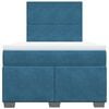 vidaXL Boxspringbett mit Matratze Blau 120x200 cm Samt