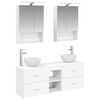 vidaXL Badezimmerschrank-Set 5 pcs Wei&szlig; 50 x 14,5 x 70 cm