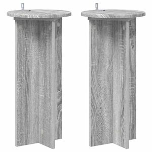 vidaXL Pflanzenst&auml;nder 2 pcs Graues Sonoma 29,5 x 29,5 x 60 cm