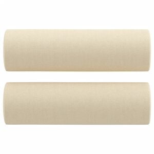 vidaXL Zierkissen 2 Stk. Creme &Oslash;15x50 cm Stoff