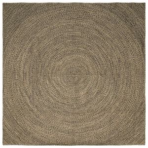 vidaXL Bereichsteppiche Nat&uuml;rlich und Schwarz 300 x 300 cm Jute