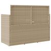 vidaXL Gartenbank mit Kissen Beige Poly Rattan
