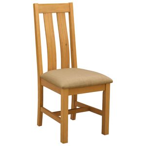 vidaXL Esszimmerstuhl 2 stk. Massivholz Eiche Beige 45 x 54 x 100 cm