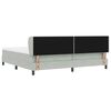 vidaXL Boxspringbett mit Matratze Hellgrau 200 x 200 cm Samt