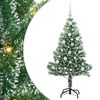 vidaXL K&uuml;nstlicher Weihnachtsbaum beschneit mit LED Licht 120 cm