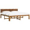 vidaXL Doppelbettgestell mit Kopfteil ROSTOCK Natur 193 x 203 cm