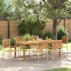 vidaXL Garten Essgruppe 7 pcs Beige Massivholz Akazie