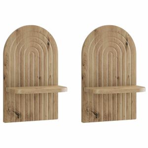 vidaXL Wandregal 2 stk. Artisan-Eiche 23 x 13.5 x 37.5 cm