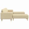 vidaXL Sofa Set Creme Stoff