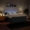 vidaXL Boxspringbett mit Matratze Blau 200x200 cm Stoff