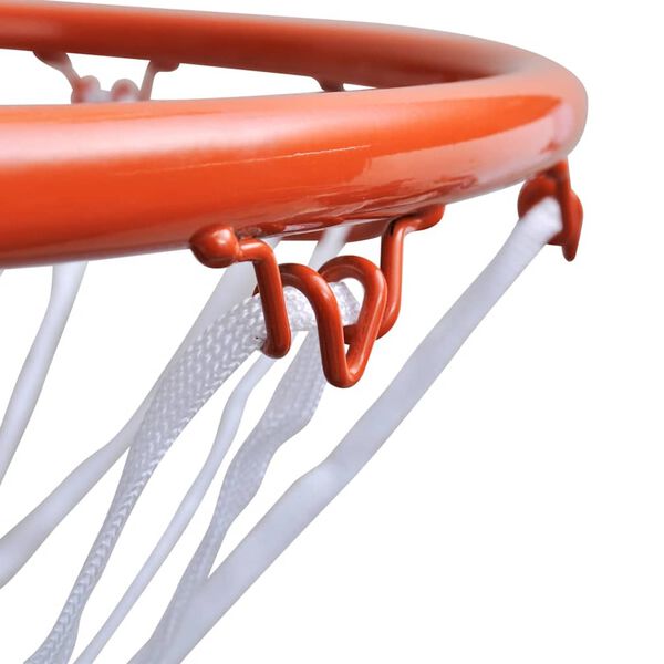 vidaXL Basketballkorb mit Netz Orange 45 cm