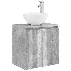 vidaXL Wandmontierte Waschtisch Betongrau 49,5 x 35 x 63 cm