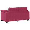 vidaXL 2-teiliges Sofa-Set mit Kissen, weinroter Samt