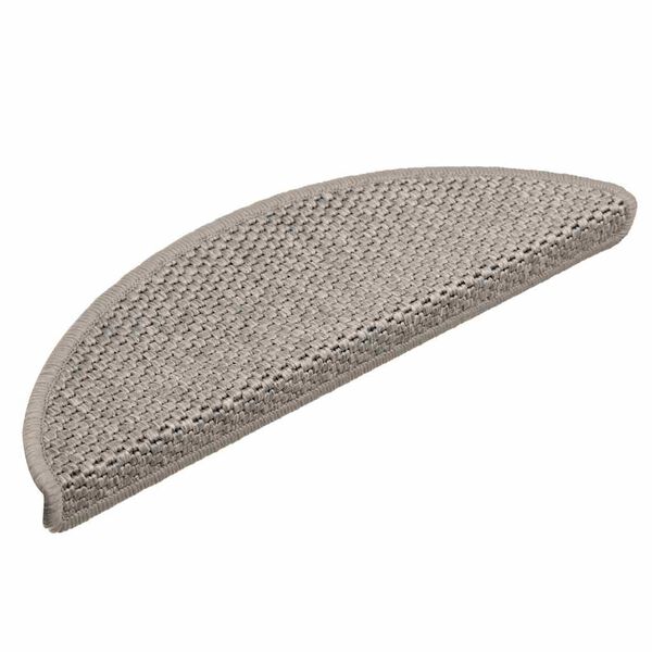 vidaXL Stufenmatten Selbstklebend Sisal-Optik 30Stk. 56x17x3cm Platina
