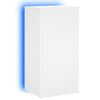 vidaXL TV-Wandschrank mit LED-Leuchten Wei&szlig; 40,5x35x80 cm