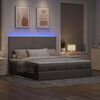 vidaXL Ottoman-Bett mit Matratzen & LEDs Taupe 200x200 cm Stoff