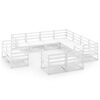 vidaXL 11-tlg. Garten-Lounge-Set Wei&szlig; Kiefer Massivholz