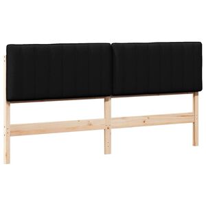 vidaXL Gepolstertes Kopfteil mit Kopfteil Braun und Schwarz 200 cm