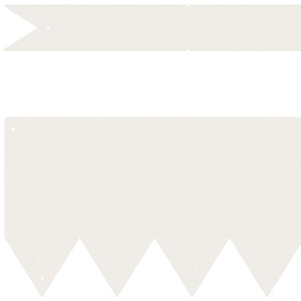 vidaXL Raseneinfassung 20 pcs Weiß 100 x 0,05 x 20 cm