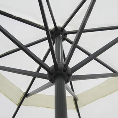 Sonnenschirm Aluminium weiss mit Schirmständer