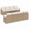 vidaXL Sofa Set mit Kissen 7 pcs Beige und Creme Poly Rattan