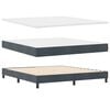 vidaXL Boxspringbett mit Matratze Dunkelgrau 200 x 180 cm Samt