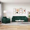 vidaXL Sofa Set 2 pcs Dunkelgr&uuml;n 228 x 78 x 80 cm Samt