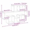 vidaXL Wandregal mit Regal Altholz 82 x 15 x 51 cm Holzwerkstoff