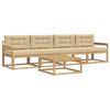 vidaXL Outdoor-Sofagarnitur 4 stk. Wei&szlig; und Beige