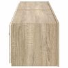 vidaXL TV-Wandschr&auml;nke mit LED-Leuchten 2 Stk. Sonoma-Eiche 80x35x31cm
