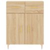 vidaXL Highboard Sonoma-Eiche 69,5x34x180 cm Holzwerkstoff
