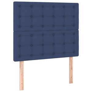 vidaXL Kopfteil Blau 80x5x118/128 cm Stoff