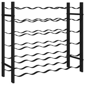 vidaXL Weinregal f&uuml;r 36 Flaschen Schwarz Eisen