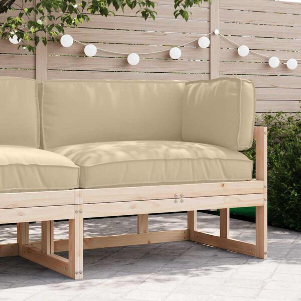 vidaXL Palettenkissenset 3 pcs Beige Oxford-Stoff