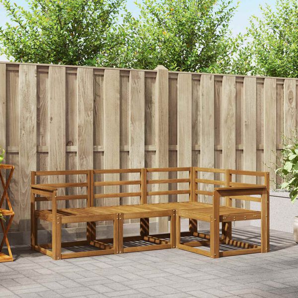 vidaXL Outdoor-Sofagarnitur 4 pcs Natur Massivholz Akazie