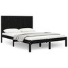 vidaXL Massivholzbett Schwarz Kiefer 140x200 cm