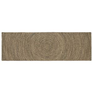 vidaXL Bereichsteppiche Nat&uuml;rlich und Schwarz 80 x 200 cm Jute