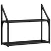 vidaXL Wandregal Wandhalterung Schwarz Eichen-Optik 60 x 21 x 51 cm